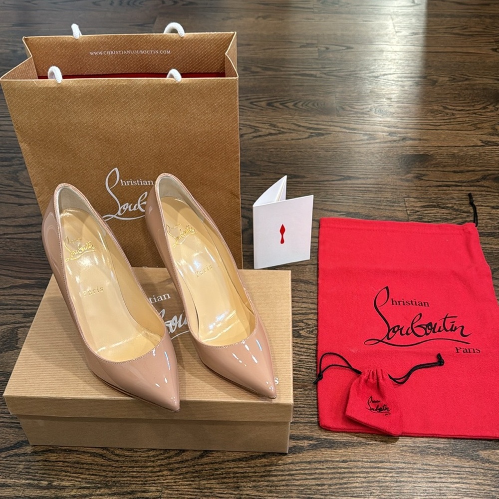 Christian Louboutin Pigalle 100 Patent-leather Pumps❤️